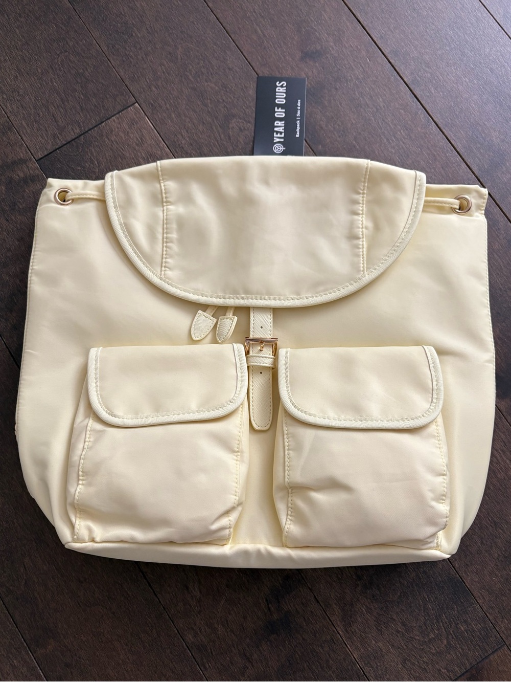 Year of Ours Light yellow Nylon Pocket Backpack Tote